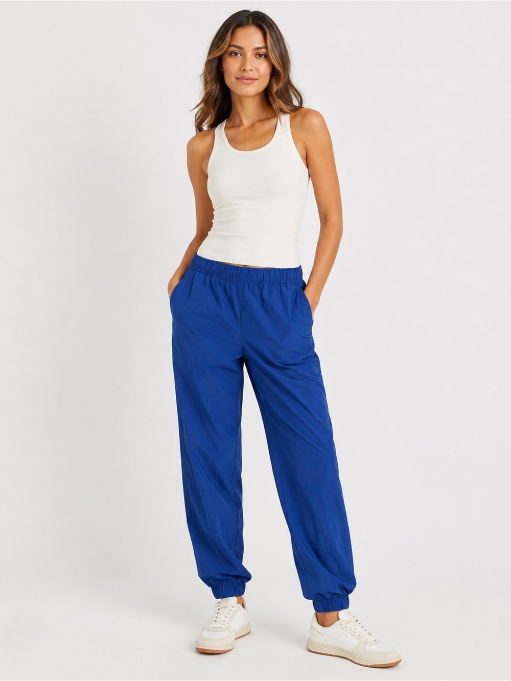 Banana Republic Blue Pull-On Jogger Pants Small Lightweight Ankle Travel Womens